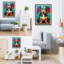 MXJSUA Dachshund Dog DIY Diamond Painting by Number Kits for Adults, Sausage Dog 5D Round Drill Diamond Gem Art Painting Picture Arts Kits Craft for Home Wall Decor 12x16 Inch