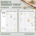 Daily Planner 2026 (8.5" x 11") - Weekly & Monthly Planner (Jan. 2026 - Dec. 2026), Column View Calendar Organizers, Hardcover Agenda Book with Tabs for Office & School, Green