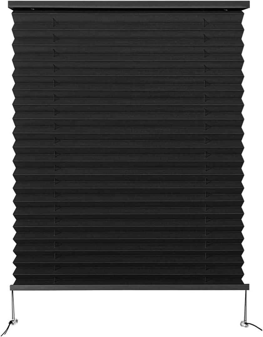 Dulepax RV Blinds,RV Pleated Shades,RV Blinds Pleated Shades, 20" W x 24" L Black RV Window Shades,Camper Blinds,RV Window Blinds for RV Camper Travel Trailers Motorhome's Window