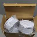 Hicarer 10 Pack Pure White Cookie Tins with Lids Round Mini Cake Gift Metal Empty Tin Cookies Container Tin Cans with Lids for Cakes Tinplate Box for Storing Snack Chocolate Baking