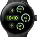 Google Pixel Watch 3 (41mm) 2024 Model - Android Smartwatch, Heart Rate Tracking, Fitbit Advanced Running, Fitness Insights, 24-Hour Battery - Matte Black Aluminum Case - Obsidian Band - Wi-Fi