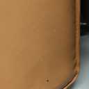 Home Office Desk Chair, Leather Ergonomic Computer Chair with Wheels and Oak Arms, Adjustable Height Rolling Swivel Executive Chair, Rust Brown, 18.1" x 25.6" x 25.2" x 38.2"