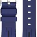 Bands for Moonswatch Watch,Curved No Gap Rubber Strap Compatible with Omega X Swatch Moonswatch Speedmaster/Rolex/SEIKO 20mm Watch,Swatch Omega Moonswatch Speedmaster Watch Replacement Band Men Women