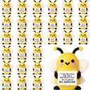 Gejoy 25 Pcs Mini Bee Rubber Toys Positive Gifts Mini Bees Decorations and Encouragement Birthday Motivational Gifts for Colleague Staff Teacher