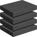 Treela Customizable Polyethylene Foam Sheets 16" x 12" x 2", Thick Cuttable Foam Padding Inserts for Cases, Polyethylene Block Sheets for Packing Toolbox Storage and Craft Pad(Black,4 Pcs)