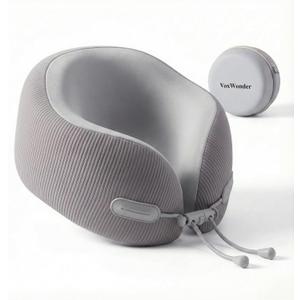 Memory Foam Travel Neck Pillow for Airplane, 360 Head Support Travel Essentials for Long Flights, Breathable Cover and Compact Storage Case, Portable Gift for Men and Women