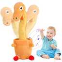 MIAODAM Dancing Talking Dinosaur Toddler Toys Electronic Dinosaur Plush Toy Interactive Mimicking Toy with Recording and Repeating for Boys Girls Gift