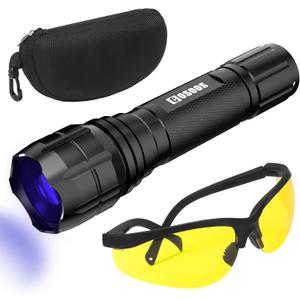 COSOOS Air Conditioner Leak Detector Kit, Rechargeable UV Detection Tool with Protective Glasses, Portable Bag for Automotive Auto Oil AC UV Dye, 1 Pack