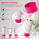 Stanley Cup Accessories Set I Water Bottle Handle Strap, Silicone Cup Boot, Lipstick Holder, Keychain Charms & Handle Charms,Straw Topper Accessories for Stanley Cups 40oz/30oz