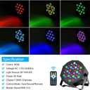 Litake DJ Par Lights, RGB 36 LED Stage Lights Sound Activated,Remote & DMX Controlled LED Uplights,7 Modes Uplighting for Dance Party Church Wedding Birthday Holiday Music Show-10 Pack