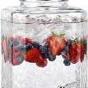 Style Setter Homestead Beverage Dispenser Cold Drink Dispenser w/ 2.5-Gallon Capacity Glass Jug, Leak Proof Acrylic Spigot Great for Parties, Weddings & More