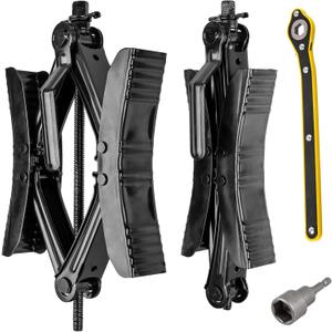 Camper Wheel Chock Stabilizer with Wrench, Premium X Shaped Wheel Chocks for RV Travel Trailer, 2Pcs Heavy Duty Tire Locking Chocks Accessories