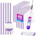 48 Pack Mop Pads Compatible with Swiffer Powermop, Washable Microfiber Pads Replacement for 13 ''-14.5 '' Mops - PowerMops Refills for Most Floor Types