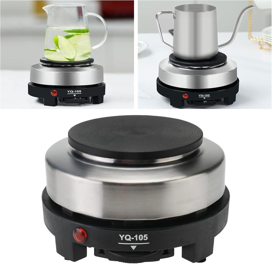 Hot Plate for Moka Pot,500W Small Electric Hot Plate,Mini Stove Portable Stove,Hot Burner Cooktop Electric Heater for Home Kitchen