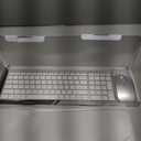 Wireless Keyboard and Mouse Combo, Compact Quiet Wireless Keyboard and Mouse Set 2.4G Ultra-Thin Sleek Design for Windows, Computer, Desktop, PC, Notebook, Laptop-Silver White