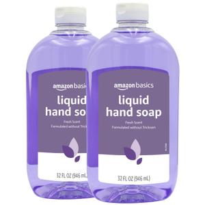 Amazon Basics Original Fresh Liquid Hand Soap, 32 Fl Oz (Pack of 2) (Previously Solimo)