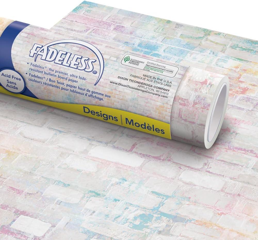 Fadeless Bulletin Board Paper, Fade-Resistant Paper for Classroom Decor, 48 x 12', Graffiti Wall, 1 Roll