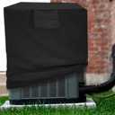 Air Conditioner Cover for Outside Units with Windproof Straps & Reinforced Buckles 420D Heavy Duty Square ac Covers Outdoor Protects HVAC Condenser From Winter Rain Snow Ice Dust Up to 24x24x30 inches