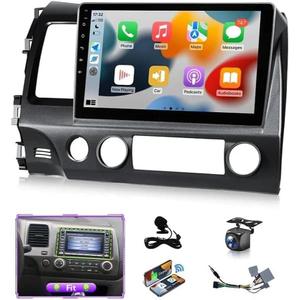 Android 13 Car Stereo for Honda Civic 2006 to 2011 with factory navigation Support Apple CarPlay Android Auto, 10.1IN Touchscreen for Honda Civic 5G WiFi GPS FM RDS DSP EQ BT Mirrorlink Camera MIC (10.1IN,2GB+32GB, Support Large Screen, Non. Airbag)