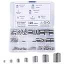Wire Screw Sleeve Thread Repair Inserts Assortment Kit 304 Stainless Steel Metric M3 M4 M5 M6 M8 M10 M12 Wire Thread Inserts Helicoil Thread Repair Kit 140Pcs