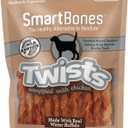 Smartbones Twists Wrapped with Chicken Made with Real Water Buffalo, 30 Count, Rawhide-Free Chews for Dogs, 7.40 Ounce (Pack of 1) (EXP 04/27/26)