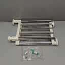 Hershii Closet Tension Shelf & Rod Expandable Metal Storage Rack Adjustable Organizer DIY Divider Separator for Cabinet Wardrobe Cupboard Kitchen Bathroom15.74-23.62inches (Ivory)