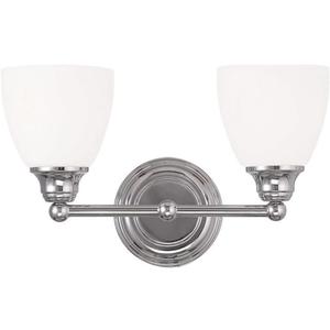 Livex Lighting 13662-05 Somerville 2-Light Bath Light, Chrome, 15 x 6.5 x 9