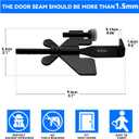 2 x Black Portable Door Lock Home Security Door Locker Travel Lockdown Locks for Additional Safety and Privacy Perfect for Traveling Hotel Home Apartment College (1 Pack)