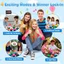 50m Answer Classroom Buzzers Light Up Game Buzzer System, Displays The Winning Player Loud, Console Displays First Buzz, Rechargeable Buzzers Great for Trivia Games, Family Feud, Jeopardy (8)