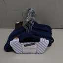 Simplify 25 Pack Kids Velvet Hangers | Slim | Non-Slip Design | Space Saving | Childrens Clothes | Shirts | Pants | Dresses | Baby Nursery | Closet Storage & Organization | Navy