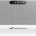 MERACH Vibration Plate Exercise Machine, Vibration Plate 440 Lbs Capacity, Bluetooth and Silicone Pedal, Stimulate Deep Fat, Vibration Plate for Lymphatic Drainage, Vibrating for Weight Loss