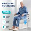 Toilet Safety Rails for Seniors, Height Adjustable Toilet Safety Frame Grab Bars, 500lb Toilet Support Rails Easy Installation & No Wobble, Toilet Assistance Handles for Elderly and Disabled