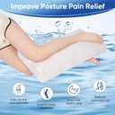Cooling Knee Pillow for Side Sleeper, 6"Leg Pillow for Side Sleeping, 100% Cooling Fabric Pillow for Between Knees While Sleeping - High Support Alternative for Relieving Leg, Back, and Knee Pain