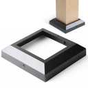 AJOVW 4 Pcs 6" (5.5" Post/8.5" Base) Aluminium Deck Post Base Covers for Gazebo, Trellises, Horse Barns, Deck Posts,6" Post Anchor Base Cover (Black)