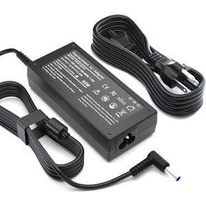 Compatible with HP Laptop Charger 65W 45W 14 15 15.6 17 inch Computer Charger Smart Blue Tip Power Adapter Supply Cord 4.5 * 3.0 mm Jack