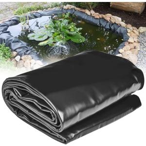 20 FT Pond Liner, 20 Mil Pond Liners for Outdoor Ponds, HDPE Pond Liner Preformed Easy Cutting Puncture Resistant, Pond Liners for Water Garden Fountain Waterfall, Koi Fish Aquaculture Pond