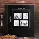 Ywlake Photo Album 4x6 1000 Pockets Photos, Extra Large Capacity Family Wedding Picture Albums Holds 1000 Horizontal Vertical Photos Black