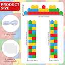 3 PCS Building Block Door Decorations Building Bricks Door Covers Hanging Banner Colorful Blocks Photo Props Brick Themed Porch Sign Backdrops for Back to Home Party Decor, 187 x 47.4cm/73.6 x 18.6inches