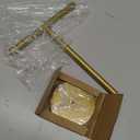 Hand Towel Holder Stand with Heavy Base, Hand Towel Rack for Bathroom (Stainless Steel, Gold Brushed)