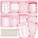 gisgfim 231Pcs Valentine’s Day Party Games Cards Valentines Trivia Word Search Scramble Maze Pictionary Games with Answer Key Sweet Party Supplies for Valentine Gifts Family Group Activities Favors