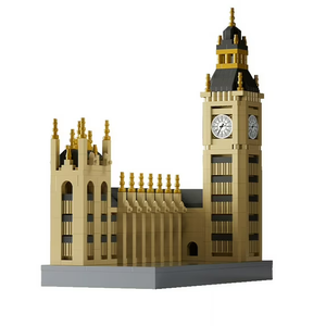 1017PCS Big Ben World Famous Building Miniature Diamond Building Block Set DIY Street View Home Furnishing Collection Model