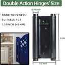 6inch Double Action Spring Hinges, Self Closing Door Hinges for Cafe Saloon Pub Swinging Doors, 201 Stainless Steel, Including Pins and Screws, 2 Pack, Black