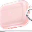 Valkit for Airpods Pro 3 Case Clear with Cleaner Kit | Soft TPU Airpods Pro 3 Generation Case | Protective Cover Shockproof | iPods Pro 3 Cases | for Air pods Pro Gen 3 2025(Clear Pink)
