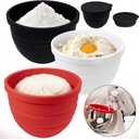 Silicone Liners for KitchenAid 5 Qt Tilt - Head Stand Mixer - Odorless, Thicker, Heat/Cold - Resistant & Non - Stick, Set of 3 with Lids
