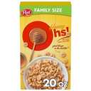 Honey Ohs! Family Size Cereal, Crunchy Breakfast Cereal Os Made with Sweetened Corn, Oats and Rice, 20 OZ Box, BB 12/15/2026