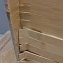 Bamodi Bamboo Bathroom Decor Set - 5-Piece Aesthetic Decorative Accessories for Restroom - 7x2.5X.2.5-Inch Set Includes Toiletry Box, Toothbrush Holder, Liquid Soap Dispenser, and Wooden Towel Tray