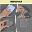 12Pcs Door Stopper Wall Protector Adhesive Door Stopper 1.57Inch Square Clear Doors Bumpers Doors Slamming Silencer for Home, Office, School