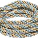 10 Yard 8mm Twisted Trim Cord Rope, Nylon Twisted Cord Thread String for Home Decor, Crafts Making and Costume Crafting (Mix Blue)
