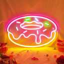 Lampeez Donut Neon Signs, Dimmable LED Donut Sign for Snack Bar Decor, Wall Decoration Gifts for Bakery Dessert Cake Shop Restaurant Beach Stores