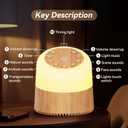 White Noise Machine with 32 Soothing Sounds, 9 Colors Night Lights, Auto-Off Timer, Adjustable Volume, Sleep Sound Machine for Babys, Kids, Adults